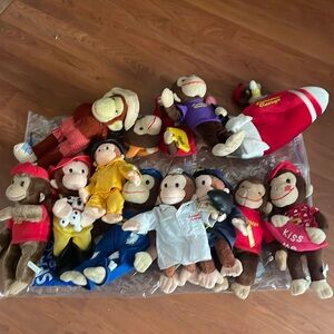 Curious Georgia Plush Lot- mix of vintage and new- 12 stuffed animals